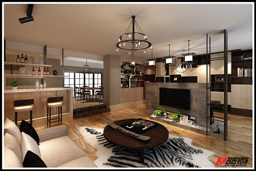 廣州市時(shí)代天韻新中式風(fēng)格三居室裝修案例