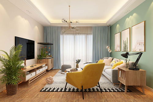 廣州市保利羅蘭國際北歐風(fēng)格四居室裝修案例