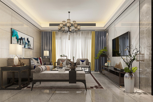 廣州市錦繡香江新中式風(fēng)格四居室裝修案例