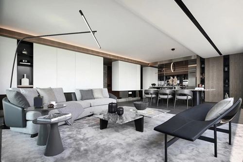 涼山彝族自治州邦泰·玖熙臺現(xiàn)代風(fēng)格平層裝修案例