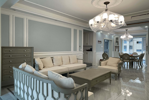 涼山彝族自治州邦泰·玖熙臺歐式風(fēng)格平層裝修案例