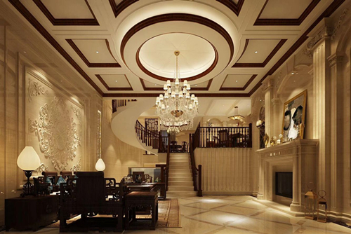 清遠市時代香海彼岸新中式風(fēng)格別墅裝修案例