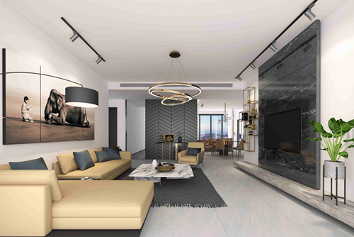 ?？谑卸飨樾鲁乾F(xiàn)代簡約風格四居室裝修案例