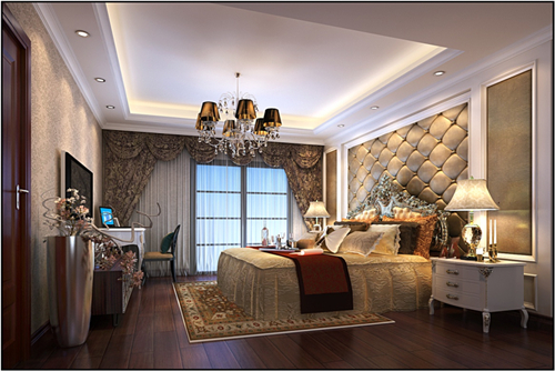 ?？谑续P翔山莊歐式風(fēng)格三居室裝修案例