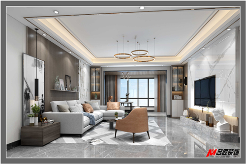 江門市長(zhǎng)福街住宅樓輕奢風(fēng)格平層裝修案例