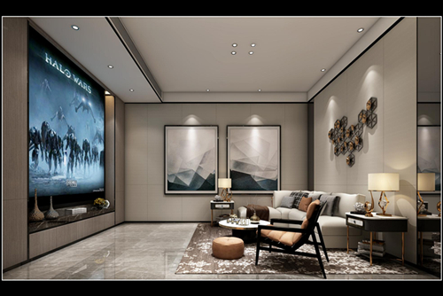 ?？谑谐尚啪霸番F(xiàn)代風(fēng)格平層裝修案例