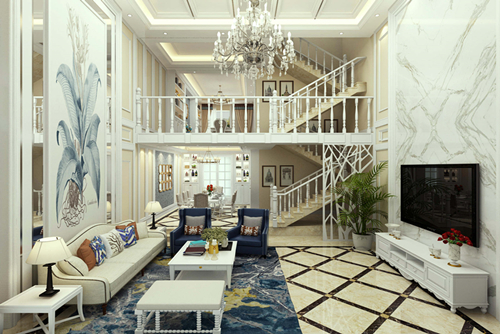 曲靖市富源煙草公司一號(hào)院歐式風(fēng)格別墅裝修案例