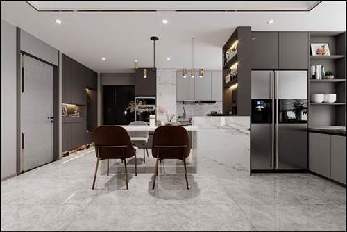 佛山市卓越蔚藍(lán)星宸現(xiàn)代風(fēng)格三居室裝修案例