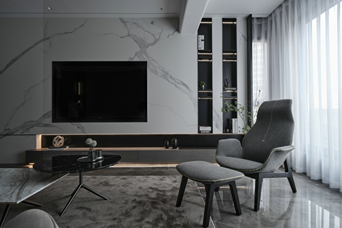 中山市麗江花園二期現(xiàn)代簡約風(fēng)格三居室裝修案例