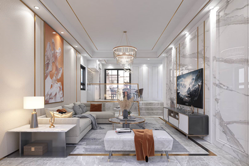 珠海市保利茉莉花園現(xiàn)代風格平層裝修案例