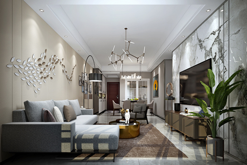 三明市上河國(guó)際盛金園現(xiàn)代簡(jiǎn)約風(fēng)格三居室裝修案例