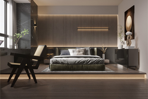 中山市濱江一號(hào)輕奢風(fēng)格三居室裝修案例