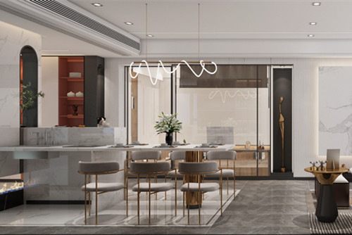 中山市凱茵又一城花漾集現(xiàn)代簡約風格四居室裝修案例