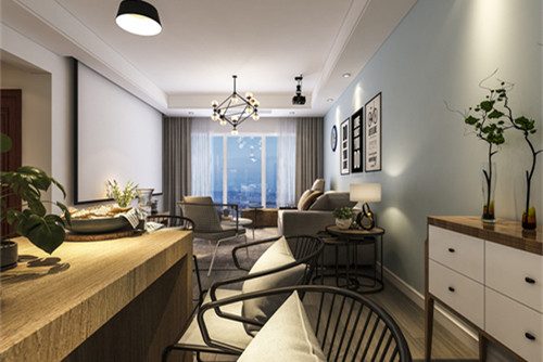 中山市豪園小區(qū)北歐風(fēng)格三居室裝修案例