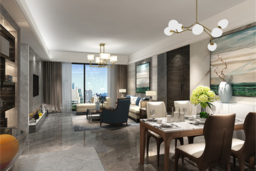 中山市華發(fā)四季現(xiàn)代簡約風格三居室裝修案例