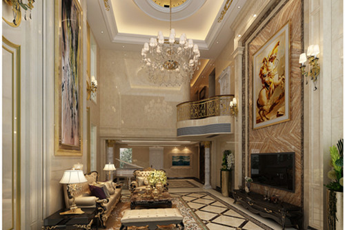 中山市遠(yuǎn)洋君域歐式風(fēng)格別墅裝修案例