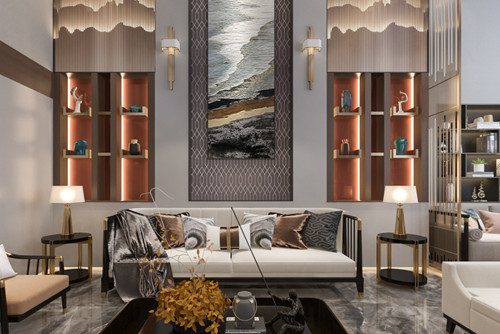 德陽市德信佳苑輕奢風格別墅裝修案例