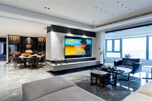 德陽(yáng)市萬(wàn)達(dá)華府?，F(xiàn)代簡(jiǎn)約風(fēng)格四居室裝修案例