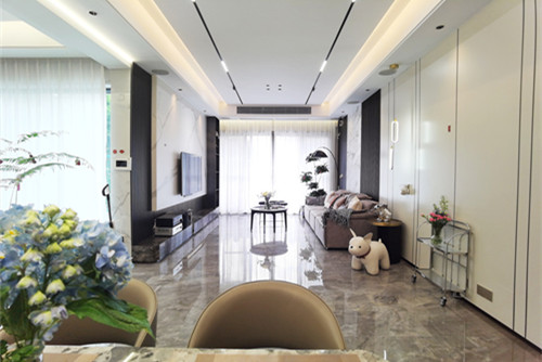 佛山市萬(wàn)科金域時(shí)光(商業(yè))現(xiàn)代簡(jiǎn)約風(fēng)格四居室裝修案例