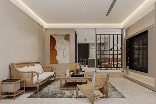 海口市江畔人家現(xiàn)代簡約風(fēng)格別墅裝修案例