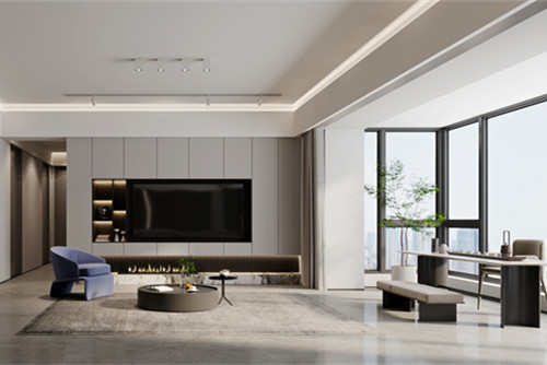 ?？谑协h(huán)球100寶龍城現(xiàn)代簡約風(fēng)格三居室裝修案例