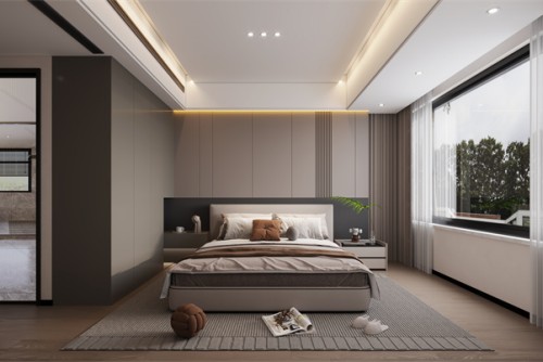 汕頭市龍騰水岸花園輕奢風(fēng)格二居室裝修案例