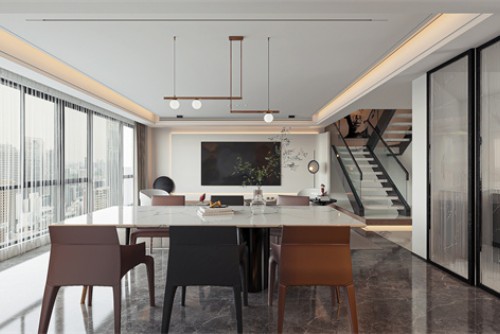 廣州市品實(shí)云湖花城現(xiàn)代風(fēng)格復(fù)式裝修案例