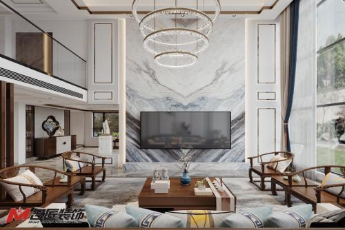 陽江市柏麗豪園新中式風(fēng)格四居室裝修案例