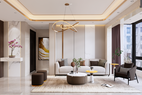 陽江市恒大海上夏威夷現(xiàn)代簡約風格三居室裝修案例