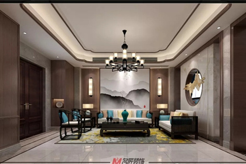 合肥市新錦成·拾光云錦新中式風格別墅裝修案例