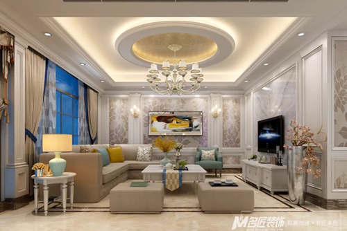 珠海市招商華發(fā)卓越·湖心明悅歐式風格別墅裝修案例