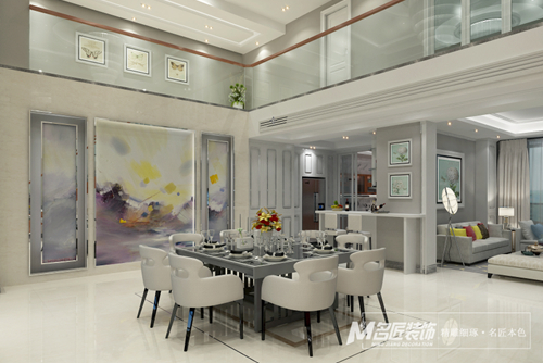 珠海市招商華發(fā)卓越·湖心明悅現(xiàn)代簡約風格復式裝修案例